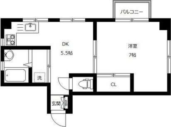 幡ヶ谷駅 徒歩5分 6階の物件間取画像